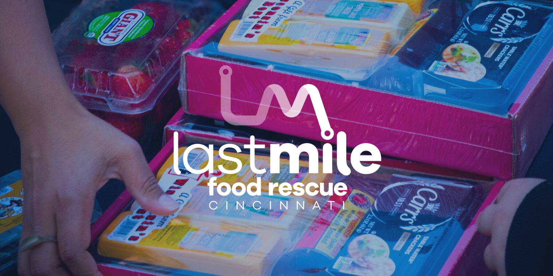 Fresh rescued food being distributed by Last Mile Food Rescue in Cincinnati